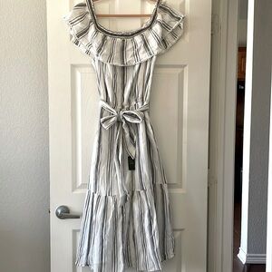 NWT RALPH LAUREN Off shoulder Linen Dress